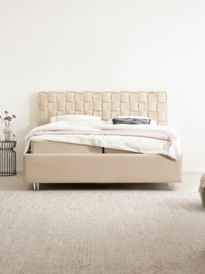 Bett mit Stauraum in Velvet Velours BALI