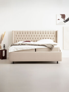 Bett mit Stauraum in Velvet Velours HILO
